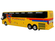 Prevost H3-45 Coach Bus "Tornado Bus Company" Yellow with Graphics Limited Edition 1/87 (HO) Diecast Model by Iconic Replicas image 3