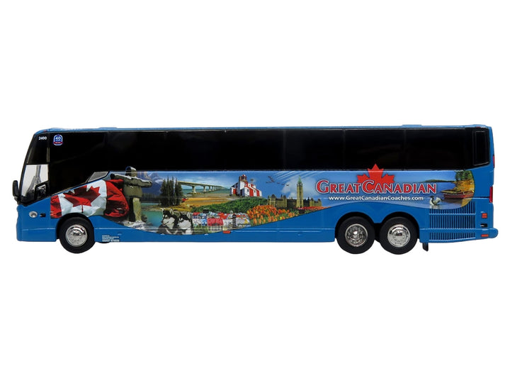 Prevost H3-45 Coach Bus "Great Canadian Coaches" Blue with Graphics Limited Edition 1/87 (HO) Diecast Model by Iconic Replicas image 2