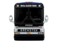 2001 MCI D4000 Coach Bus "Brewster Gray Line" White with Blue Stripes "Vintage Bus & Motorcoach Collection" Limited Edition to 504 pieces Worldwide 1/87 (HO) Diecast Model by Iconic Replicas image 4