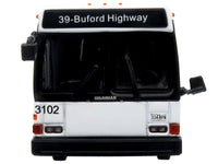1980 Grumman 870 Advanced Design Transit Bus "MARTA Atlanta" White with Stripes "Vintage Bus & Motorcoach Collection" Limited Edition 1/87 (HO) Diecast Model by Iconic Replicas image 4