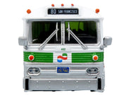 1964 MCI MC-5A Coach Bus "Golden Gate Transit" White with Green Stripes "Vintage Bus & Motorcoach Collection" Limited Edition to 504 pieces Worldwide 1/87 (HO) Diecast Model by Iconic Replicas image 4