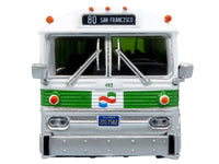1964 MCI MC-5A Coach Bus "Golden Gate Transit" White with Green Stripes "Vintage Bus & Motorcoach Collection" Limited Edition to 504 pieces Worldwide 1/87 (HO) Diecast Model by Iconic Replicas image 4