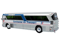 1964 MCI MC-5A Coach Bus "Continental Air Transport" Silver with Blue Stripes "Vintage Bus & Motorcoach Collection" Limited Edition to 504 pieces Worldwide 1/87 (HO) Diecast Model by Iconic Replicas image 3
