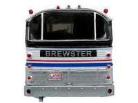 1964 MCI MC-5A Coach Bus "Brewster Gray Line" Silver with Blue and Red Stripes "Vintage Bus & Motorcoach Collection" Limited Edition to 504 pieces Worldwide 1/87 (HO) Diecast Model by Iconic Replicas image 5