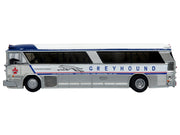 1964 MCI MC-5A Coach Bus "Greyhound Canada" White with Blue Stripes "Vintage Bus & Motorcoach Collection" Limited Edition to 504 pieces Worldwide 1/87 (HO) Diecast Model by Iconic Replicas image 2