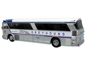 1964 MCI MC-5A Coach Bus "Greyhound Canada" White with Blue Stripes "Vintage Bus & Motorcoach Collection" Limited Edition to 504 pieces Worldwide 1/87 (HO) Diecast Model by Iconic Replicas image 3