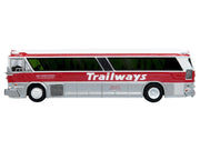 1964 MCI MC-5A Coach Bus "Trailways Chicago" White with Red Stripes "Vintage Bus & Motorcoach Collection" Limited Edition to 504 pieces Worldwide 1/87 (HO) Diecast Model by Iconic Replicas image 2