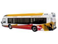 Nova Bus LFSH Hybrid Transit Bus "MTA Maryland" White with Red and Yellow Graphics "The Bus & Motorcoach Collection" Limited Edition to 504 pieces Worldwide 1/87 (HO) Diecast Model by Iconic Replicas image 3