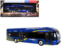 Nova Bus LFSH HEV Hybrid Transit Bus "MTA New York City" Blue with Yellow Graphics Limited Edition to 504 pieces Worldwide 1/87 (HO) Diecast Model by Iconic Replicas