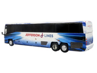 MCI D4520 Commuter Coach Bus "Jefferson Lines" White with Blue Graphics "The Bus & Motorcoach Collection" Limited Edition to 504 pieces Worldwide 1/87 (HO) Scale Diecast Model by Iconic Replicas image 3