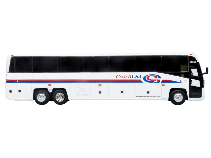 MCI D4520 Commuter Coach Bus "Coach USA" White with Blue and Red Stripes "The Bus & Motorcoach Collection" Limited Edition to 504 pieces Worldwide 1/87 (HO) Scale Diecast Model by Iconic Replicas image 2