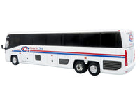 MCI D4520 Commuter Coach Bus "Coach USA" White with Blue and Red Stripes "The Bus & Motorcoach Collection" Limited Edition to 504 pieces Worldwide 1/87 (HO) Scale Diecast Model by Iconic Replicas image 3