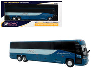 MCI D4520 Commuter Coach Bus "Greyhound Lines" Blue with Light Blue Stripes "The Bus & Motorcoach Collection" Limited Edition to 504 pieces Worldwide 1/87 (HO) Scale Diecast Model by Iconic Replicas