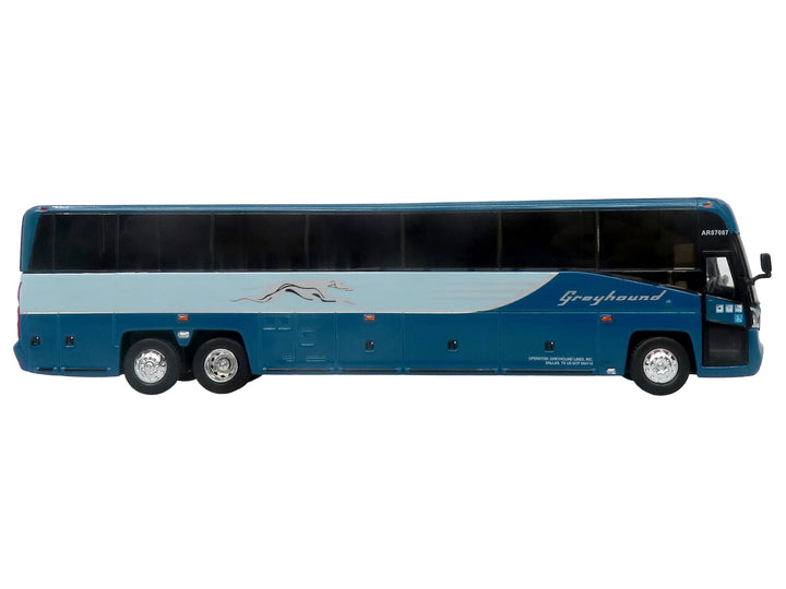 MCI D4520 Commuter Coach Bus "Greyhound Lines" Blue with Light Blue Stripes "The Bus & Motorcoach Collection" Limited Edition to 504 pieces Worldwide 1/87 (HO) Scale Diecast Model by Iconic Replicas image 2