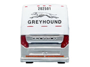 Prevost H3-45 Coach Bus "Greyhound Scenicruiser Service" White and Raw Metal "The Bus & Motorcoach Collection" Limited Edition to 504 pieces Worldwide 1/87 (HO) Scale Diecast Model by Iconic Replicas image 5