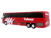 MCI D4520 Commuter Coach Bus "Burlington Trailways" Red with White Graphics "The Bus & Motorcoach Collection" Limited Edition to 504 pieces Worldwide 1/87 (HO) Scale Diecast Model by Iconic Replicas image 3
