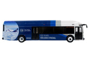New Flyer Xcelsior XN40 Transit Bus "Delta Air Lines 100th Anniversary" Blue and White with Graphics "The Bus & Motorcoach Collection" Limited Edition 1/87 (HO) Scale Diecast Model by Iconic Replicas image 2