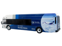 New Flyer Xcelsior XN40 Transit Bus "Delta Air Lines 100th Anniversary" Blue and White with Graphics "The Bus & Motorcoach Collection" Limited Edition 1/87 (HO) Scale Diecast Model by Iconic Replicas image 3