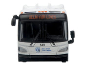 New Flyer Xcelsior XN40 Transit Bus "Delta Air Lines 100th Anniversary" Blue and White with Graphics "The Bus & Motorcoach Collection" Limited Edition 1/87 (HO) Scale Diecast Model by Iconic Replicas image 4