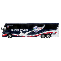 MCI J4500 Coach Bus "United States National Soccer Team" Dark Blue with Graphics "International Federation of the Global Game" Series Limited Edition to 504 pieces Worldwide 1/87 (HO) Diecast Model by Iconic Replicas image 2