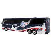 MCI J4500 Coach Bus "United States National Soccer Team" Dark Blue with Graphics "International Federation of the Global Game" Series Limited Edition to 504 pieces Worldwide 1/87 (HO) Diecast Model by Iconic Replicas image 3