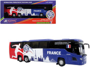 Scania Touring HD Coach Bus "France National Football Team" Blue with Graphics "International Federation of the Global Game" Series Limited Edition to 504 pieces Worldwide 1/87 (HO) Diecast Model by Iconic Replicas