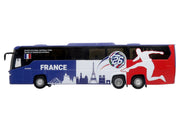 Scania Touring HD Coach Bus "France National Football Team" Blue with Graphics "International Federation of the Global Game" Series Limited Edition to 504 pieces Worldwide 1/87 (HO) Diecast Model by Iconic Replicas image 2