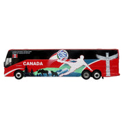 Prevost H3-45 Coach Bus "Canada National Soccer Team" Red with Graphics "International Federation of the Global Game" Series Limited Edition to 504 pieces Worldwide 1/87 (HO) Diecast Model by Iconic Replicas image 2