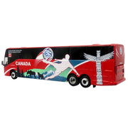 Prevost H3-45 Coach Bus "Canada National Soccer Team" Red with Graphics "International Federation of the Global Game" Series Limited Edition to 504 pieces Worldwide 1/87 (HO) Diecast Model by Iconic Replicas image 3