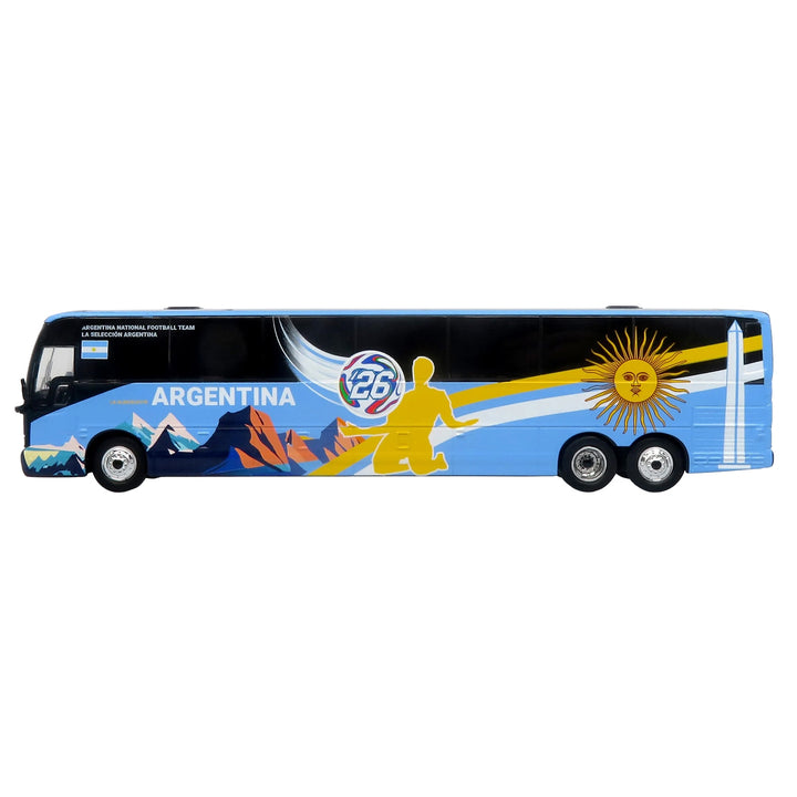 Prevost X3-45 Coach Bus "Argentina National Football Team" Blue with Graphics "International Federation of the Global Game" Series Limited Edition to 504 pieces Worldwide 1/87 (HO) Diecast Model by Iconic Replicas image 2