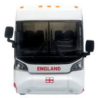 MCI D4520 Coach Bus "England National Football Team" White with Graphics "International Federation of the Global Game" Series Limited Edition to 504 pieces Worldwide 1/87 (HO) Diecast Model by Iconic Replicas image 4