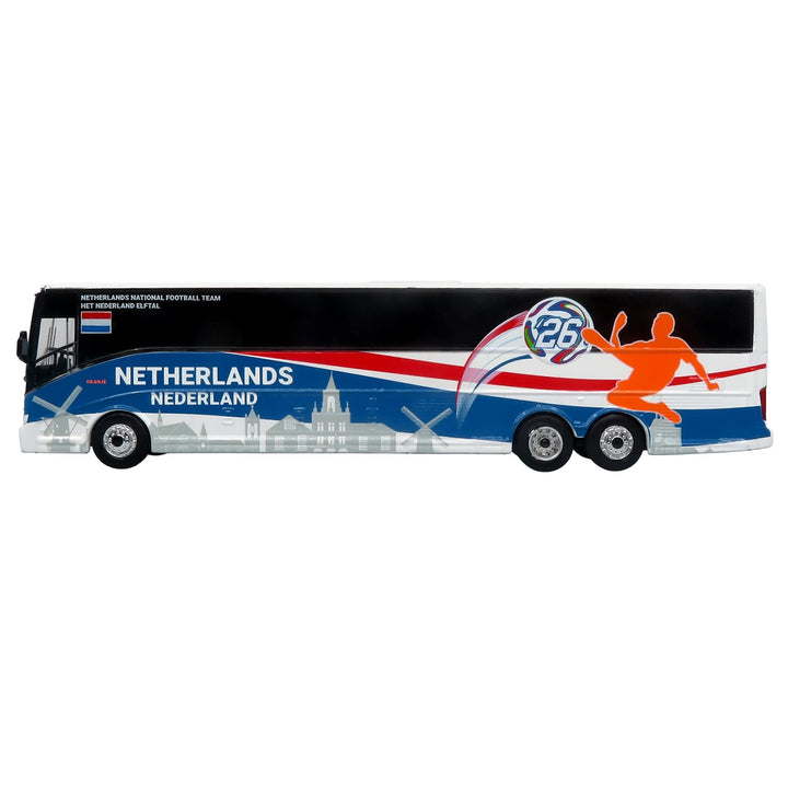 Van Hool CX-45 Coach Bus "Netherlands National Football Team" White with Graphics "International Federation of the Global Game" Series Limited Edition to 504 pieces Worldwide 1/87 (HO) Diecast Model by Iconic Replicas image 2