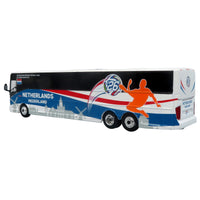 Van Hool CX-45 Coach Bus "Netherlands National Football Team" White with Graphics "International Federation of the Global Game" Series Limited Edition to 504 pieces Worldwide 1/87 (HO) Diecast Model by Iconic Replicas image 3