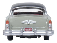 1955 Buick Century Windsor Gray and Dover White with Carlsbad Black Top 1/87 (HO) Scale Diecast Model Car by Oxford Diecast image 2