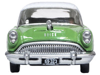 1954 Buick Century Estate Wagon Willow Green and White 1/87 (HO) Scale Diecast Model Car by Oxford Diecast image 2