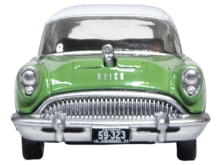 1954 Buick Century Estate Wagon Willow Green and White 1/87 (HO) Scale Diecast Model Car by Oxford Diecast image 2
