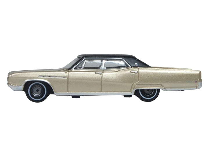 1968 Buick Electra 225 Ivory Gold Metallic with Black Top and White Interior 1/87 (HO) Scale Diecast Model Car by Oxford Diecast image 2
