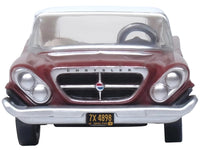 1961 Chrysler 300 Convertible (Closed Top) Cinnamon Brown Metallic with White Top 1/87 (HO) Scale Diecast Model Car by Oxford Diecast image 2