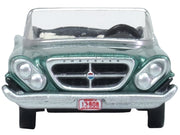 1961 Chrysler 300 Convertible Pinewood Green Metallic 1/87 (HO) Scale Diecast Model Car by Oxford Diecast image 4