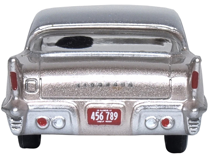 1957 Cadillac Eldorado Brougham Sandalwood Beige Metallic with Silver Top 1/87 (HO) Scale Diecast Model Car by Oxford Diecast image 2