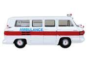 1962 Chevrolet Corvair Greenbrier AmbleWagon Ambulance White with Red Stripes 1/87 (HO) Scale Diecast Model Car by Oxford Diecast image 3