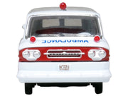 1962 Chevrolet Corvair Greenbrier AmbleWagon Ambulance White with Red Stripes 1/87 (HO) Scale Diecast Model Car by Oxford Diecast image 4