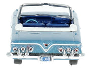 1961 Chevrolet Impala Convertible Jewel Blue Metallic and White with Blue Interior 1/87 (HO) Scale Diecast Model Car by Oxford Diecast image 3