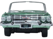 1961 Chevrolet Impala Convertible Arbor Green Metallic with Green Interior 1/87 (HO) Scale Diecast Model Car by Oxford Diecast image 3