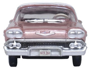 1958 Chevrolet Impala Sport Cay Coral Pink Metallic with White Top 1/87 (HO) Scale Diecast Model Car by Oxford Diecast image 2