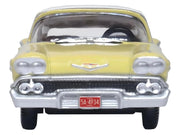 1958 Chevrolet Impala Sport Colonial Cream with Snowcrest White Top 1/87 (HO) Scale Diecast Model Car by Oxford Diecast image 3