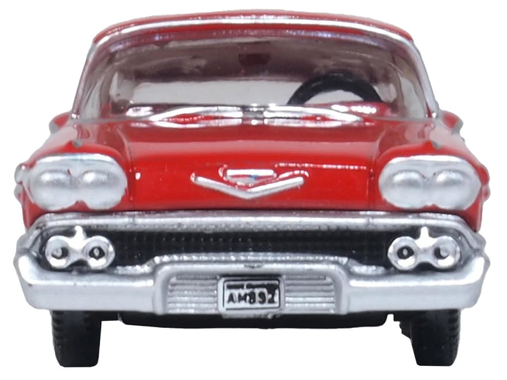 1958 Chevrolet Impala Sports Coupe Rio Red 1/87 (HO) Scale Diecast Model Car by Oxford Diecast image 2