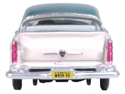 1955 Chrysler New Yorker Deluxe St. Regis Jade Green Metallic and Cream 1/87 (HO) Scale Diecast Model Car by Oxford Diecast image 3
