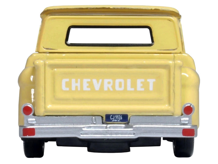 1965 Chevrolet C10 Stepside Pickup Truck Yellow 1/87 (HO) Scale Diecast Model Car by Oxford Diecast image 2