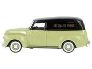 1950 Chevrolet Panel Van "Speciality Foods" Light Green and Black 1/87 (HO) Scale Diecast Model Car by Oxford Diecast image 4